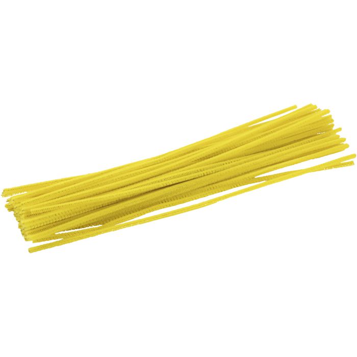 Ciniglia, L: 30 cm, spess. 4 mm, giallo, 50 pz/ 1 conf.