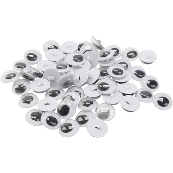 Occhi Mobili, cucire, misura 10 mm, 50 paio, 100 pz/ 1 sacco