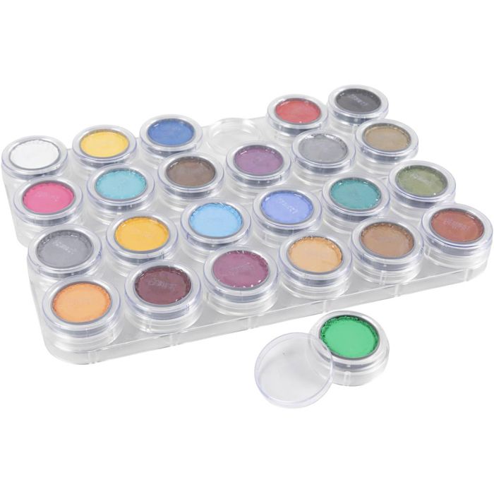 Tavolozza trucco viso a base d'acqua, colori asst., 24x2.50 ml/ 1 pz