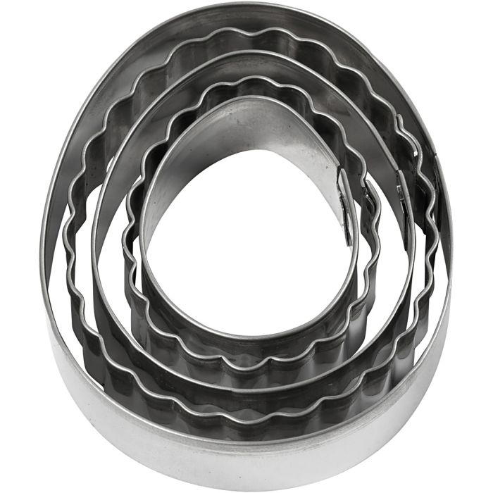 Formine tagliabiscotti, uovo, misura 8 cm, 5 pz/ 1 conf.