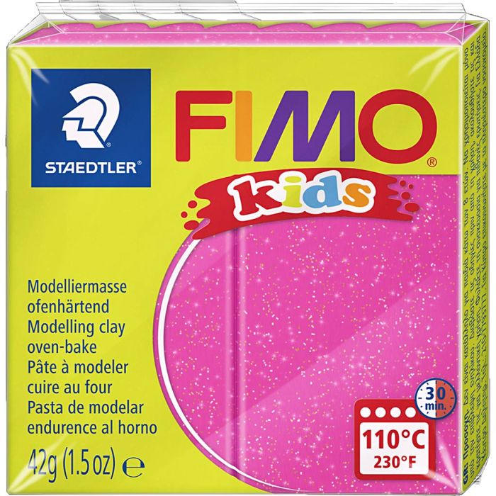 FIMO® per Bimbi, glitter, rosa, 42 g/ 1 conf.