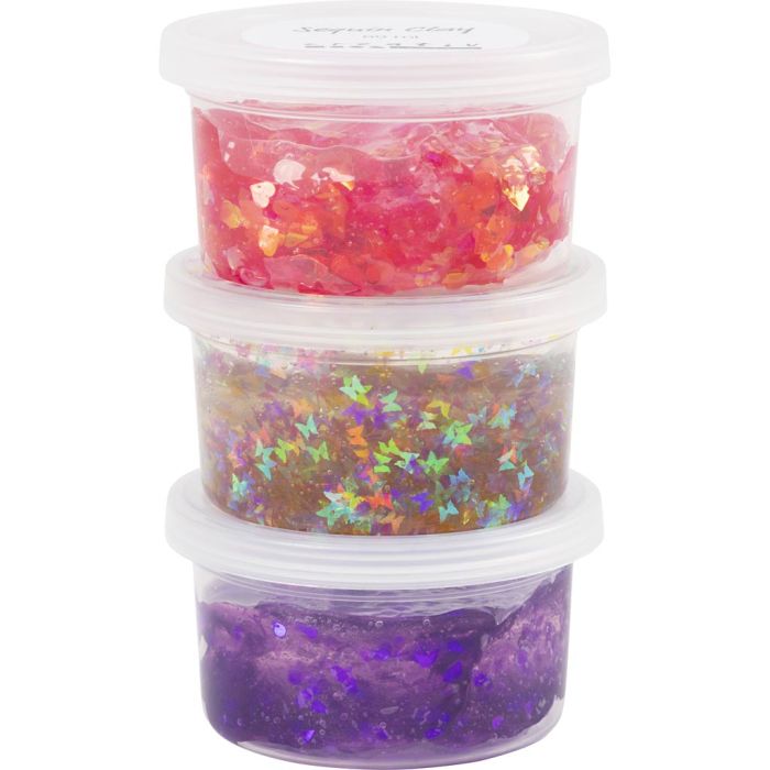 Sequin Clay, armonia viola/rosa, 3x60 g/ 1 conf.