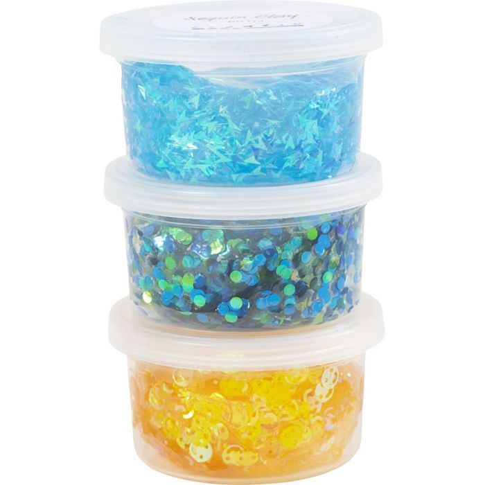 Sequin Clay, armonia blu/verde, 3x60 g/ 1 conf.