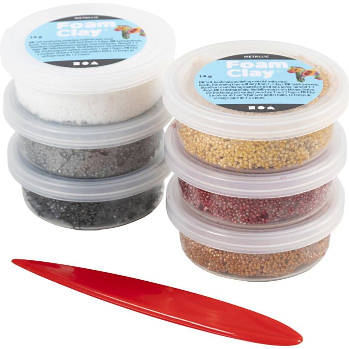 Foam Clay® , metallico, armonia marrone, 84 g, 6x14 g/ 1 conf.