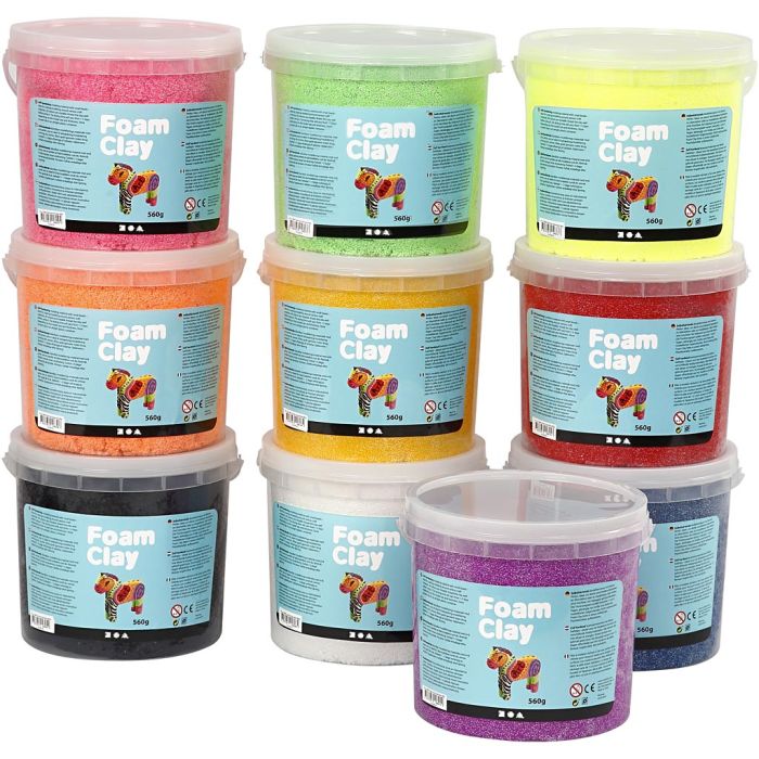Foam Clay® , colori asst., 10x560 g/ 1 conf.