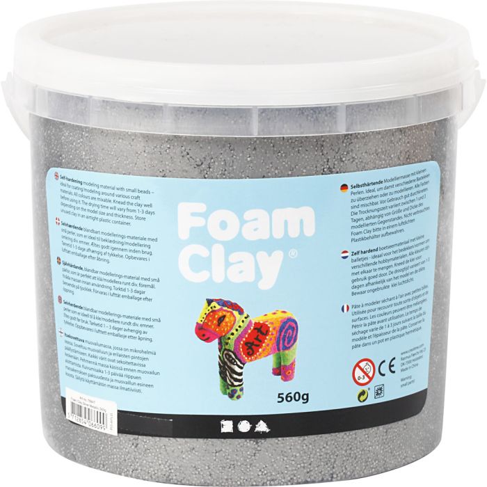 Foam Clay® , metallico, argento, 560 g/ 1 secch.