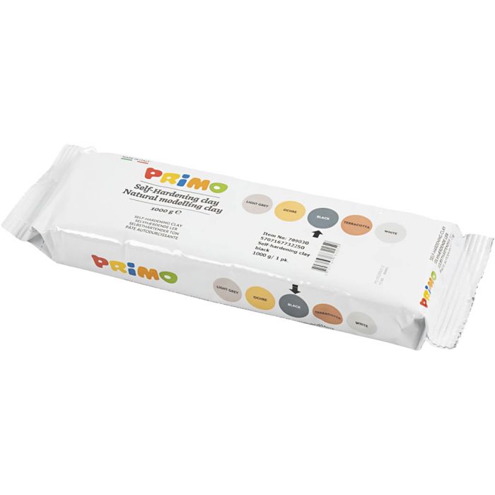 Argilla Autoindurente, nero, 12x1000 g/ 1 conf.