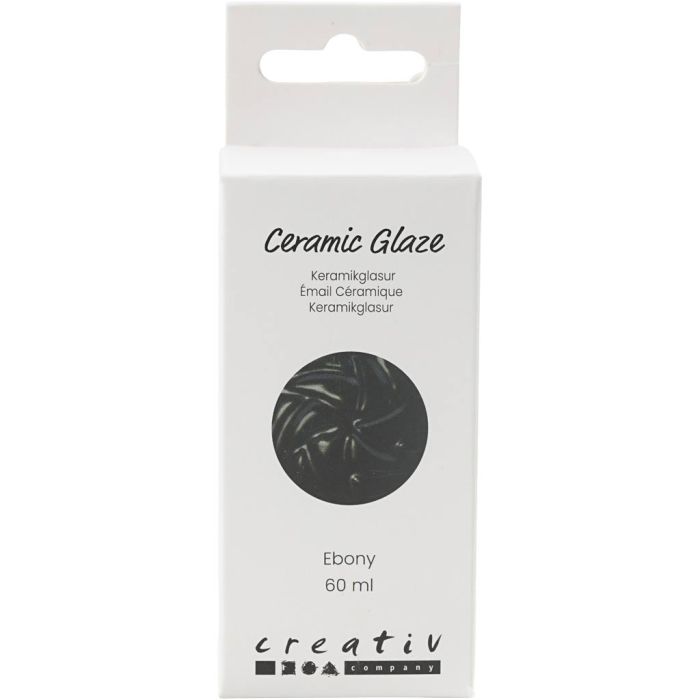 Smalto per Ceramica, 984-1101 °C, opaca, Ebony, 60 ml/ 1 vasch.