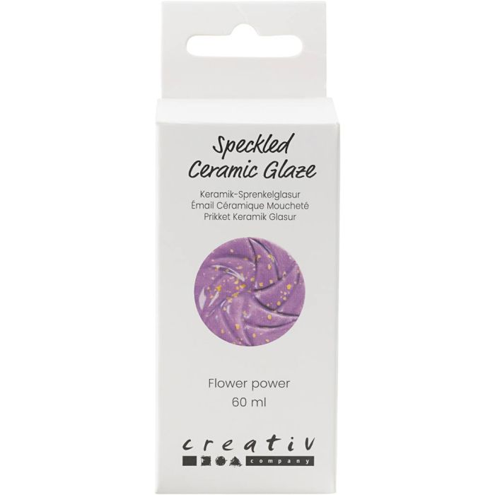 Smalto per Ceramica Punteggiato, 999-1060 °C, opaca, Flower Power, 60 ml/ 1 vasch.
