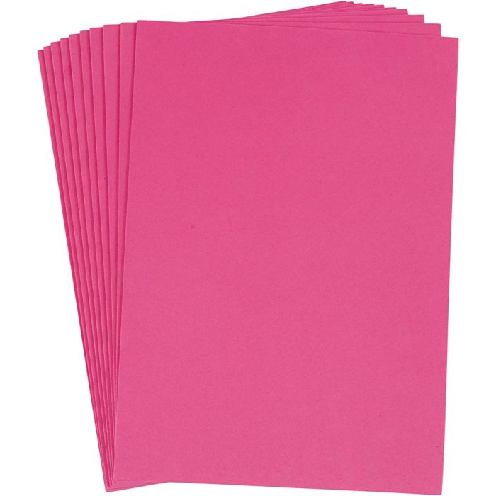 Fogli di gomma crepla, A4, foglio 210x297 mm, spess. 2 mm, rosa, 10 fgl./ 1 conf.