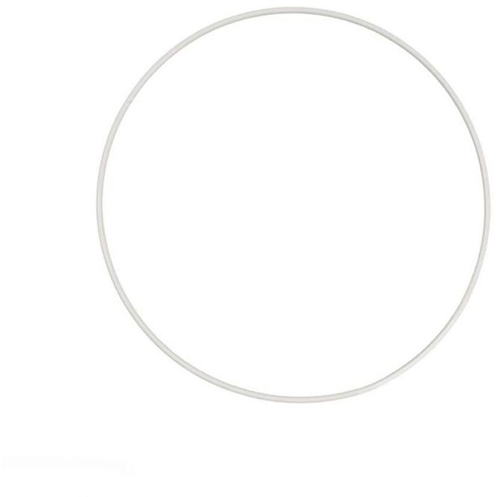 Cerchio di metallo semplice, diam 22 cm, bianco, 1 pz