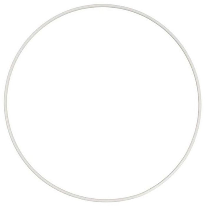 Cerchio di metallo semplice, diam 25 cm, bianco, 1 pz