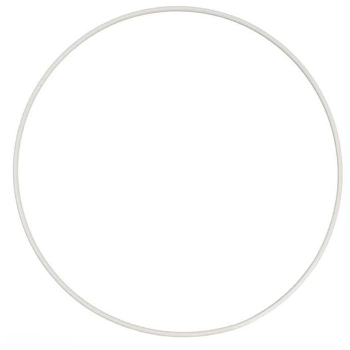 Cerchio di metallo semplice, diam 50 cm, bianco, 1 pz