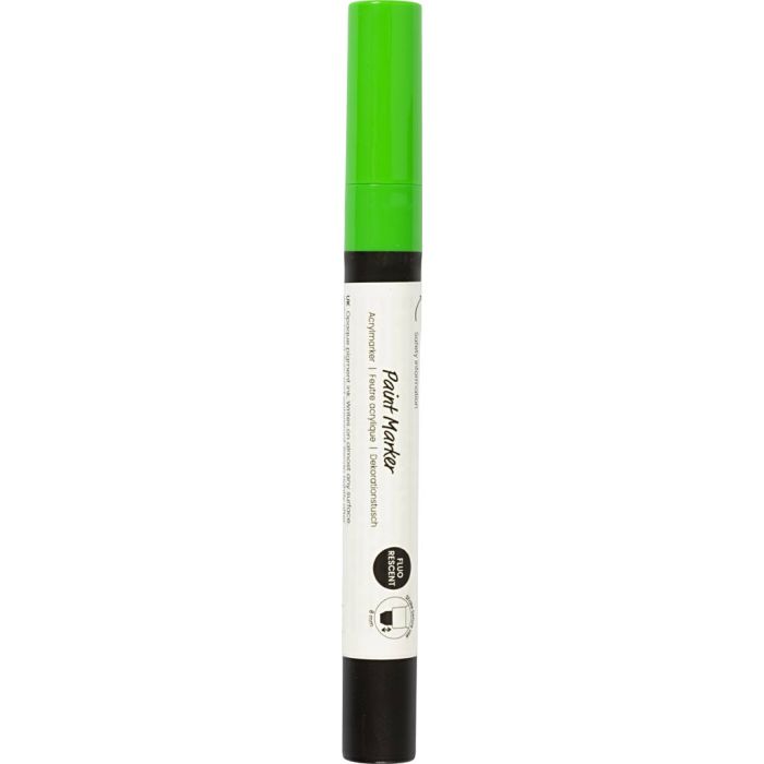 Pennarello decorativo, ampiezza tratto 8 mm, verde fluo, 1 pz