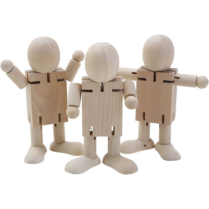 Figura in legno con articolazioni mobili, misura 10,3x11 cm, 12 pz/ 1 conf.