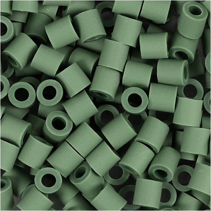 Perline NABBI BioBeads, misura 5x5 mm, misura buco 2,5 mm, medium, verde scuro, 1000 pz/ 1 conf.