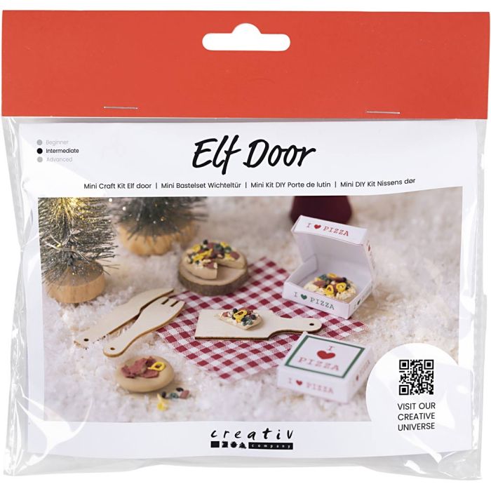 Kit Fai da te Mini Porta dell'elfo, Pizza, 1 conf.