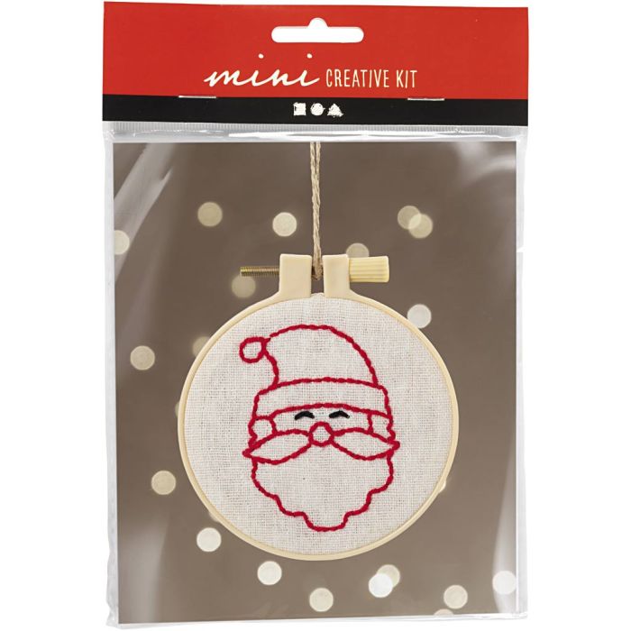 Kit Fai da te Mini Ricamo, Babbo Natale, 1 conf.
