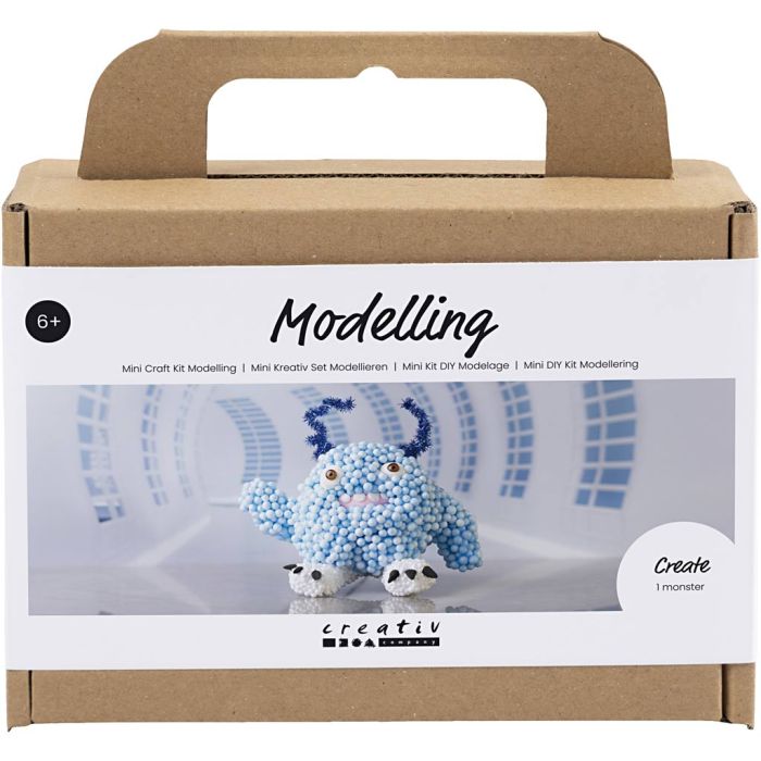 Kit Fai da te Mini Modellazione, Mostro Bobby, azzurro, 1 conf.