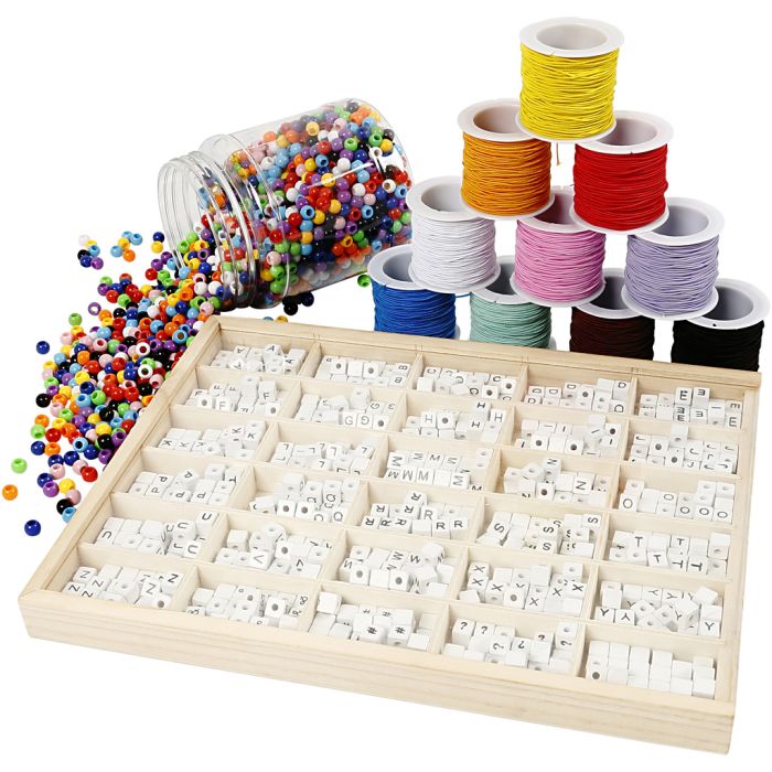 Kit fai da te gruppo bracciale perle con lettere, 1 set