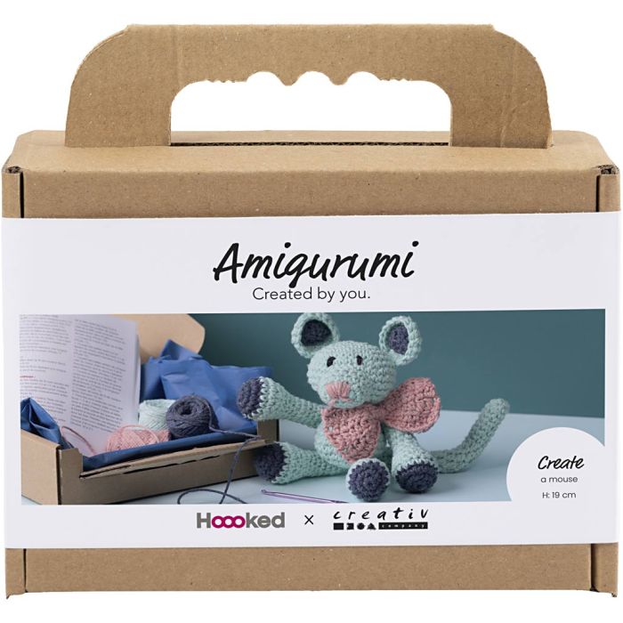 Kit Fai da te Amigurumi, Topo, mint, 1 conf.
