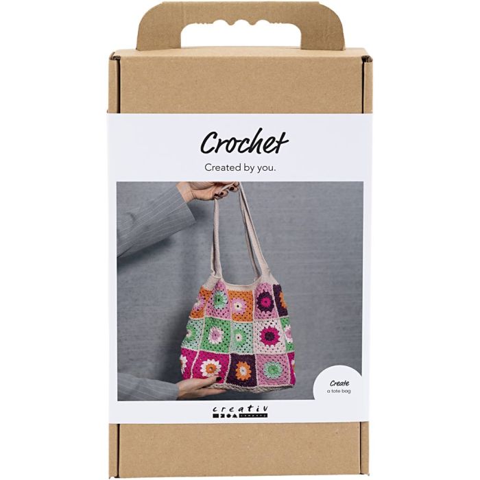 Kit Fai da te Uncinetto, Borsa, colourful, panna, 1 conf.