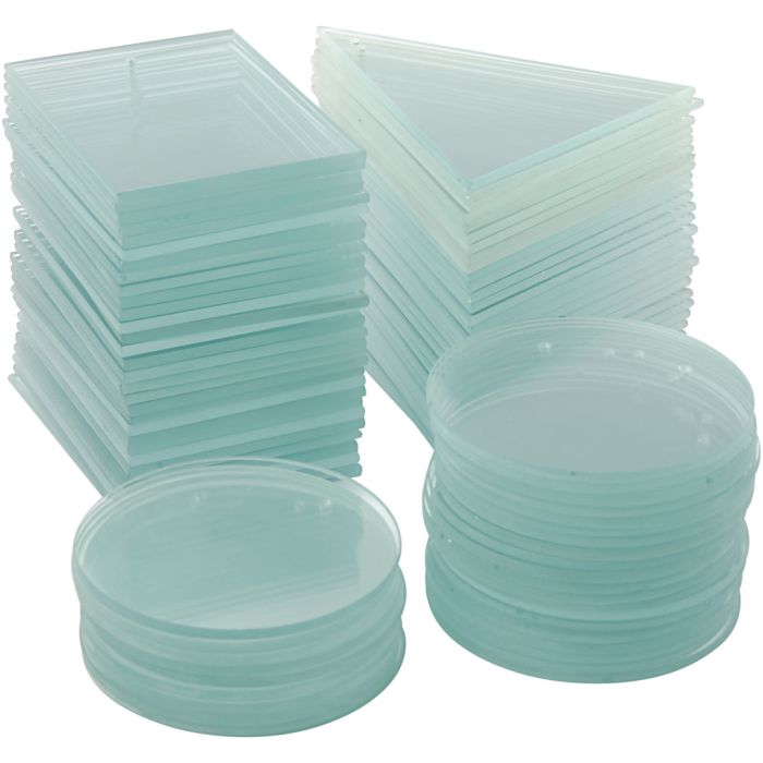 Piatti di vetro, spess. 3 mm, 3x30 pz/ 1 conf.