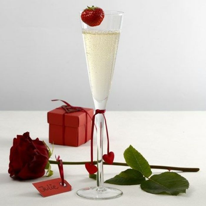 Decorazioni per la tavola rosse e bianche