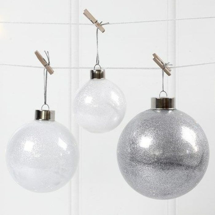 Sfere di vetro con glitter