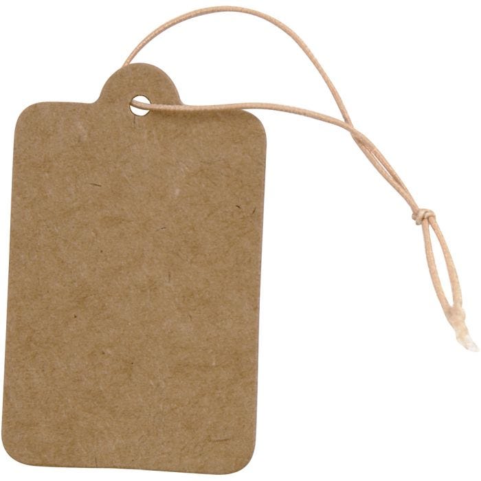 Etichette, misura 25x40 mm, marrone chiaro, 100 pz/ 1 conf.