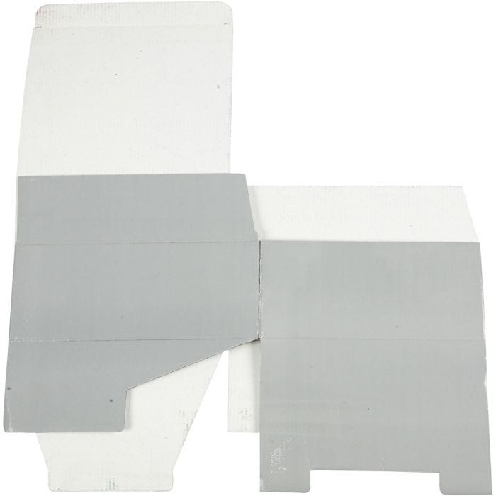 H: 10 cm, L: 25 cm, L: 22 cm, grigio chiaro, 1 pz