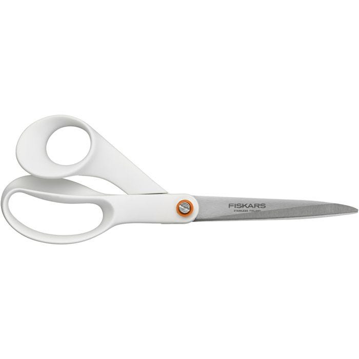 Forbici Universali, L: 21 cm, bianco, 1 pz