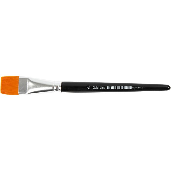 Pennelli Gold Line, dim. 20, L: 21 cm, L: 24 mm, piatto, 6 pz/ 1 conf.