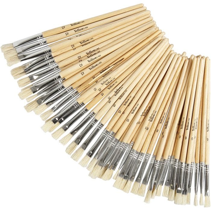 Set pennelli YellowLine, dim. 6+8+10+12, 48 pz/ 1 conf.