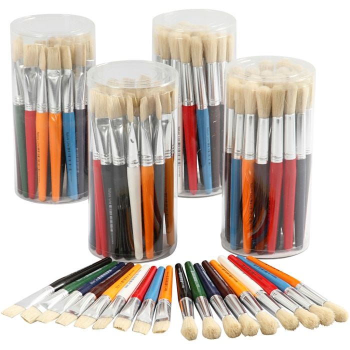 Pennelli bambini, L: 15 mm, 120 asst./ 1 conf.