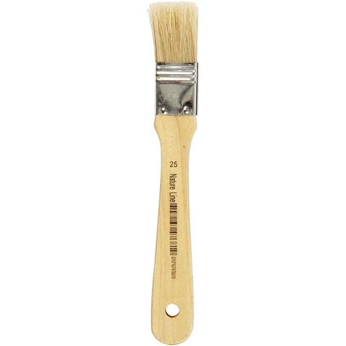 Pennelli per vernice, L: 18,5 cm, L: 25 mm, piatto, 12pz/ 1 conf.
