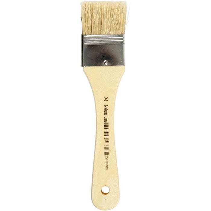 Pennelli per vernice, L: 18,5 cm, L: 35 mm, piatto, 12 pz/ 1 conf.