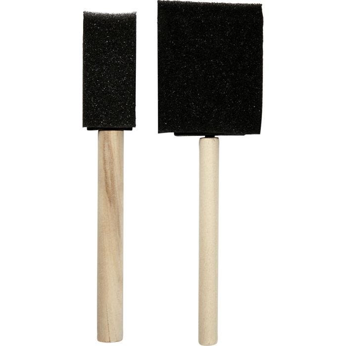 Pennelli di Gomma, L: 15,5-16 cm, L: 25+50 mm, 2 pz/ 1 conf.