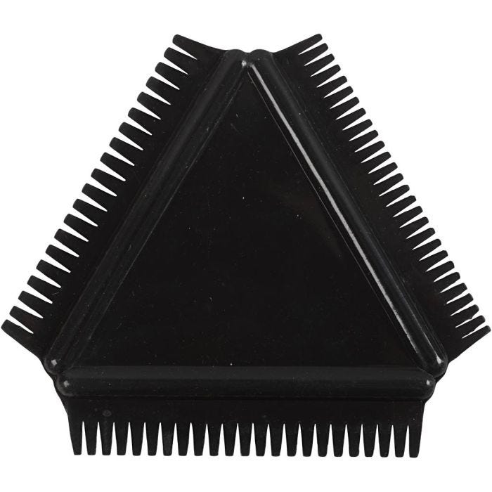 Pettini di gomma sagomati, misura 9 cm, nero, 1 pz