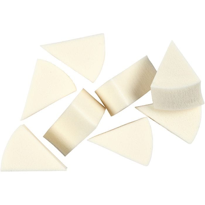 Spugne, L: 40 mm, L: 25 mm, bianco, 8 pz/ 1 conf.