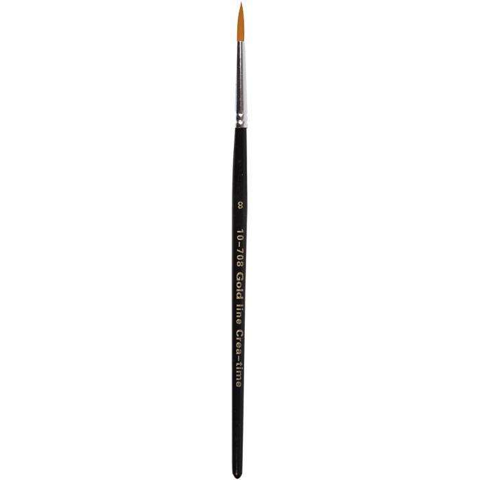 Pennelli Gold Line, 8, L: 18,5 cm, L: 3 mm, rotondo, 12pz/ 1 conf.