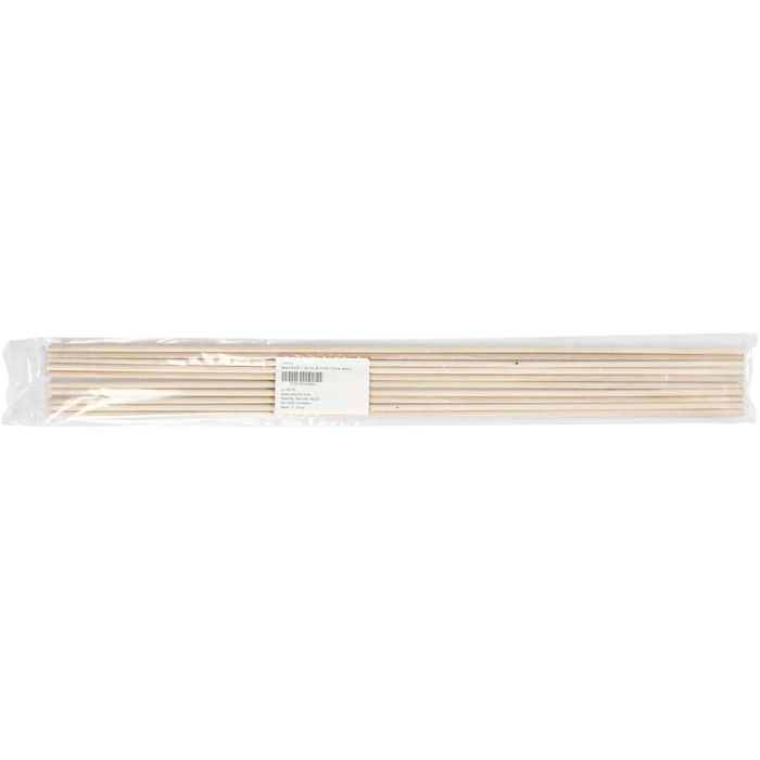 Stecchino di legno, L: 60 cm, diam 6 mm, 10 pz/ 1 conf.