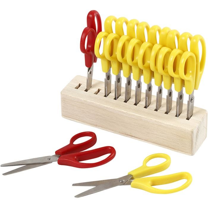 Forbici per Bambini, L: 12,5 cm, rond, 12 pz/ 1 conf.