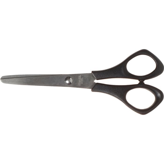 Forbici per la Scuola, L: 14 cm, rond, destrimani, 1 pz