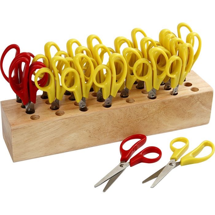 Forbici per bambini, L: 12,5 cm, rond, 1 set