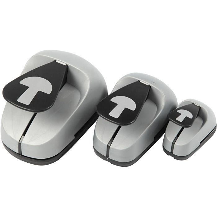 Set perforatori creativi, fungo, misura 25+50+75 mm, 3 pz/ 1 conf.