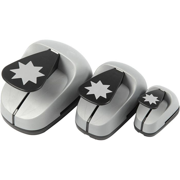 Set perforatori creativi, esagono, misura 25+50+75 mm, 3 pz/ 1 conf.