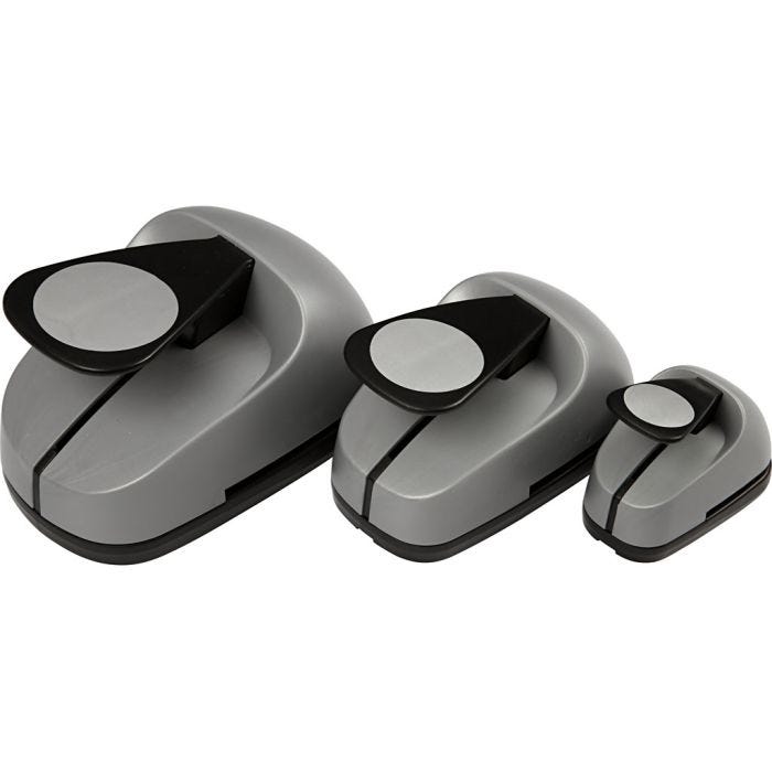 Set perforatori creativi, cerchio, misura 25+49+75 mm, 3 pz/ 1 conf.