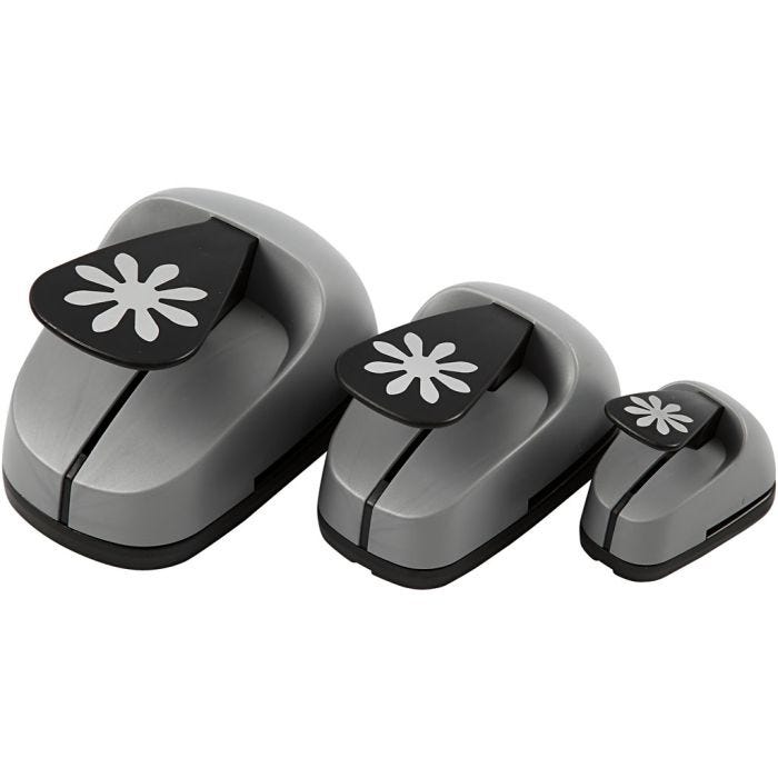 Set perforatori creativi, margherita, misura 25+49+75 mm, 3 pz/ 1 conf.