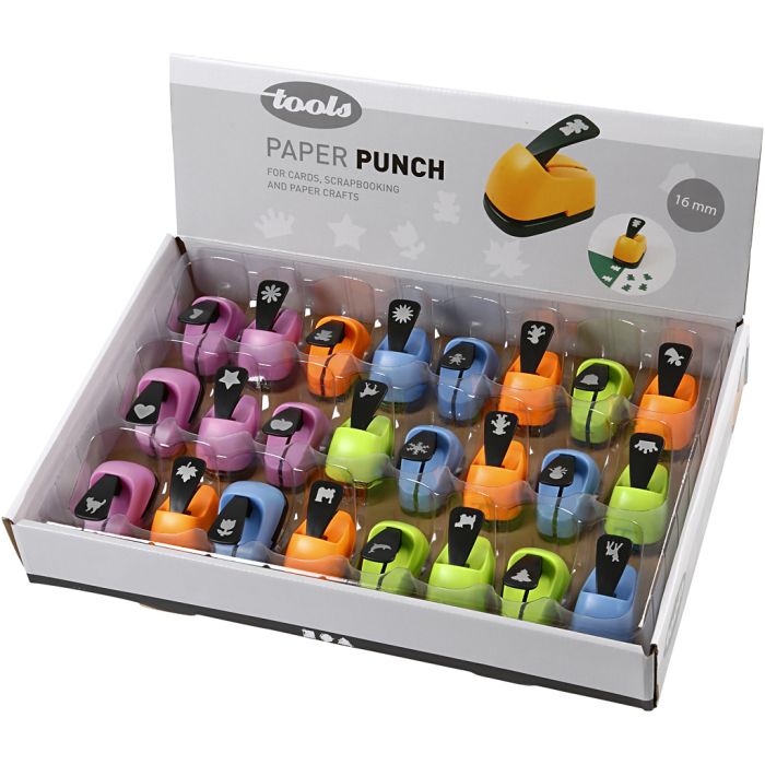 Perforatori per carta, tutti i giorni e Natale, misura 16 mm, 24 pz/ 1 conf.